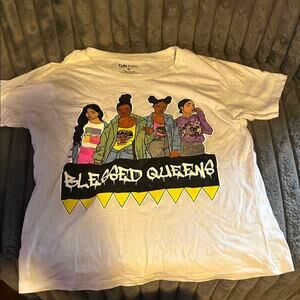 Blessed Queens womens Graphic T-Shirt - White M